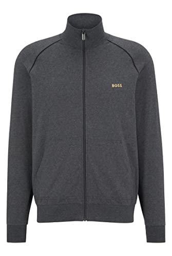 BOSS Hommes Mix&Match Jacket Z Veste d’intérieur zippée en Coton Stretch à Logo