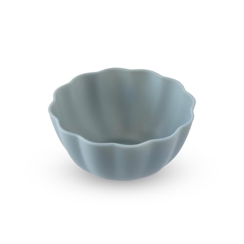 アボードホームウェア スカロップペタル シリアルボウル 割れにくい 15cm ライトグレー おしゃれなデザイン食器 プラスチック 電子レンジ 食洗機対応 BPAフリー サラダ スープ 深皿 ランチ ディナー TSPBL3060MSV