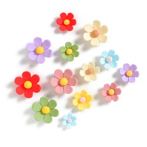 Image of 15 Pc Flower Fridge Magnets for Refrigerator | Cute & Stylish Kitchen Decor Magnets | Decorative Magnetic Hold for Notes & Photos