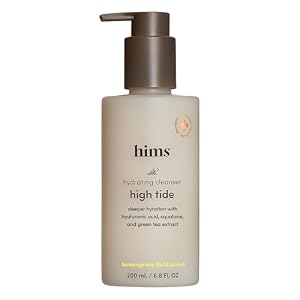 hims High Tide Hydrating Daily Cleanser for Men – Gentle Face Cleanser with Hyaluronic Acid, Squalane and Green Tea Extract – Lemongrass Field Scent