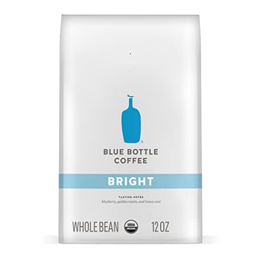 Blue Bottle Whole Bean Organic Coffee, Bright, Light Roast, 12 oz Bag