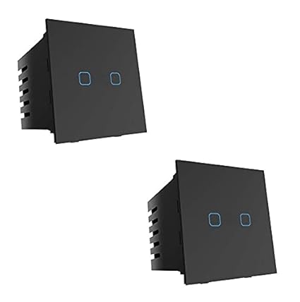 NETSTAR 2-Touch Smart Wi-Fi + Bluetooth Switch (15 Amp) (Pack of 2 Nos) | Netstar Mobile App Control I Compatible with Alexa, Google Home, Apple Siri
