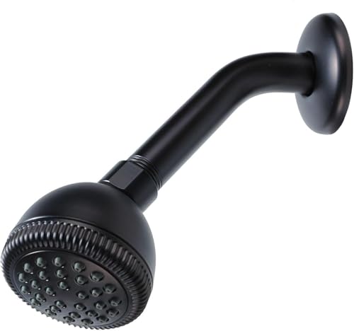Kit de Recambio Gerber 87-215 Estilo Antiguo, 3 Manijas, Acabado Negro Mate, con Cabezal de Ducha de 2.5", 1 Kit - Por Plumb USA miniatura 6