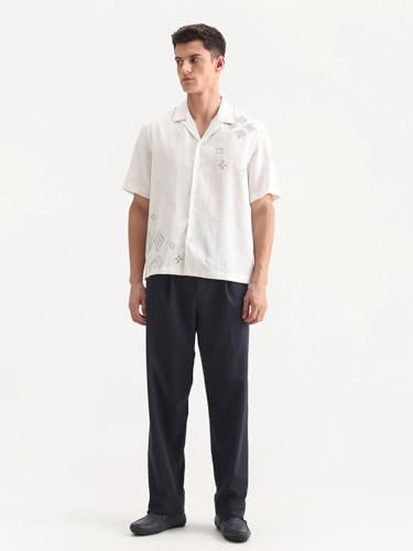 Image of Rare Rabbit Wide Leg Plain Trouser