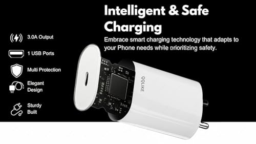 Image of Original 45W Rapid Fast Type C Mobile Phone Charger Compatible with Nothing Phone 2,Nothing Phone 2A,Phone 1,Nothing Phone 2(Adapter&Cable),White