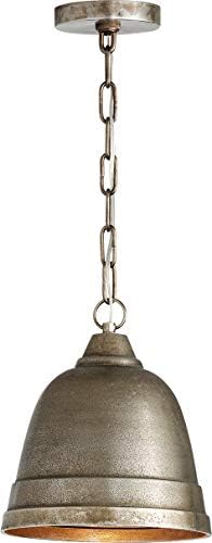 Capital Lighting 335312XN Sedona Handcrafted Sand-Cast Aluminum Industrial Metal Bell Pendant, 1-Light 100 Watt, 11" H x 10" W, Oxidized Nickel