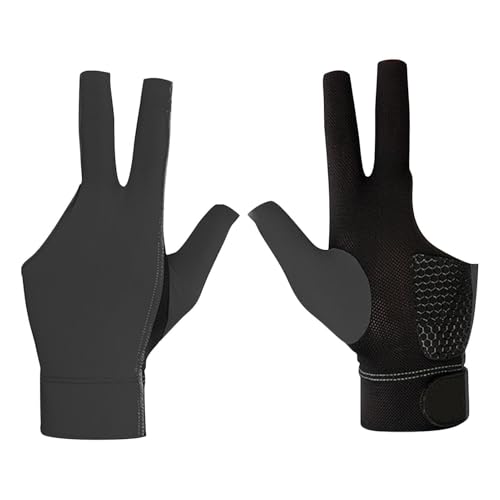 Nybhyjka Guantes de Billar de Dedos, Guantes de Billar Dedo, Hombres Mujeres lucen Guantes de a la Izquierda o Derecha, Accesorios para espectáculos Deportivos Antideslizantes, Guantes de señal