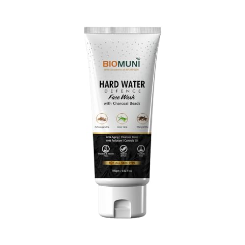 Natural and Ayurvedic Hard Water Defence Face Wash | Sulphate, Paraben & Silicone Free | With Goodness of Ayurveda- Ashwagandha, Manjishtha, Mulethi | Anti-Acne & Skin Brightening | Oil Control, Anti-Pollution & Moisturising | | For Men, Women & Kids | Suitable for All Skin Types | 100ml