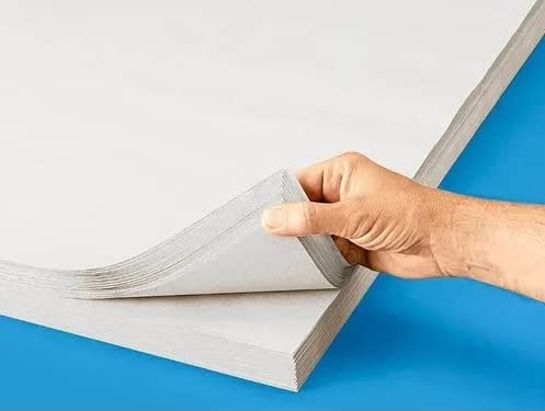 100 x Newspaper Offcuts Packing Paper Sheets for Moving Box filling Clean Unprinted White Newsprint Paper Sheets Perfect for Wrapping and Protecting Fragile Items - 20” x 30”