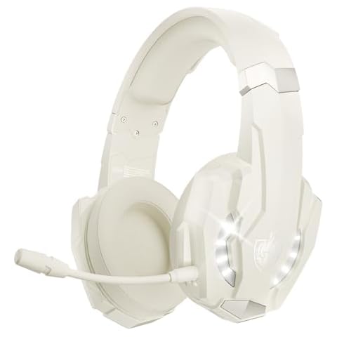 YOTMS Gaming Headsets for PC PS4 PS5 Switch, G9000Pro Over Ear Headphones with Detachable Mic & 7.1 Stereo Sound, Wireless Bluetooth Headphones only for Phone/Tablet/Laptop (Beige) Cover