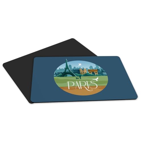 Grand format 39,5 x 28,5 cm pour ce lot de 4 sets de table Paris