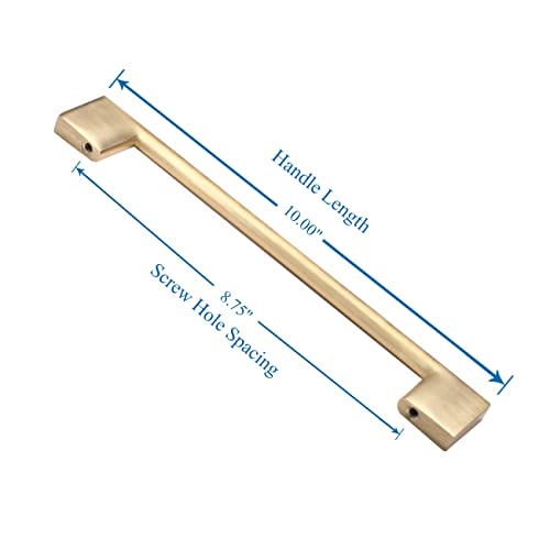 Southern Hills 5Pc Brushed Gold Cabinet Pulls - 8.75" (224Mm) Screw Spaced Cabinet Handles Gold - Gold Pulls For Cabinets And Drawers, Dresser, Gold Hardware For Cabinets, Kitchen Cabinet Handles #TOP3