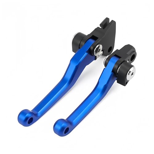 Leviers de frein moto alu bleus réglables contre les mains douloureuses