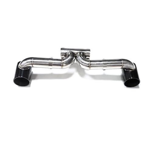 Tuyau d'échappement double embout acier inoxydable noir pour remplacer la sortie 718