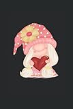  Notizbuch Gnom Zwerg Kobold: Tagebuch, Schulheft, Deutschheft, Schreibheft, Ideenbuch / Motiv: Süßer Zwerg Gnom Herzen Liebe Valentinstag/ A5 Punktraster