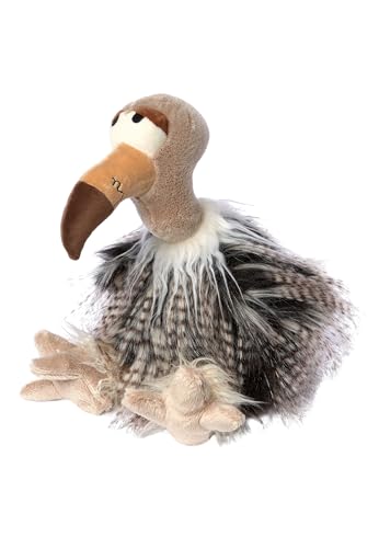 Sigikid Peluche Heia Geyer, Kikeriki para niños y Adultos, para coleccionar, Regalar, Jugar, abrazar, Gris, Beige/Buitre