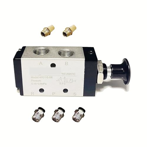 Électrovanne pneumatique robuste à levier à main 4R210-08 haute durabilité - 2