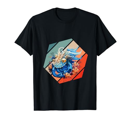 Mollusk Biologist Retro Marine Sea Slug Aquarist Nudibranch T-Shirt