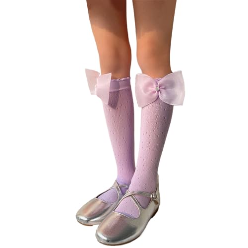 pair Calf Length Socks for Girls, Soft and Comfortable Baby Long