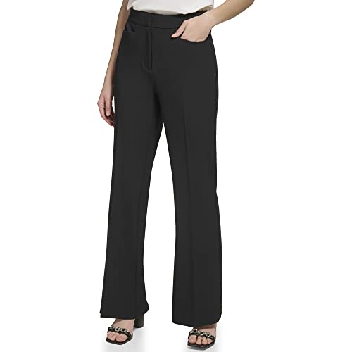 Calvin Klein Womens Work Wear Crepe High Waist Wide Leg Pants (Standard and Plus Size)2