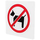 jojofuny Haustiere nicht Erlaubt Türhinweisschild 10x10cm Kunststoff Robust für Geschäftseingang Büro Restaurant