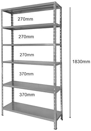 Estante De Aço Multi-uso 40cm 6 Prateleiras Supreme Cinza