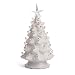 Milltown Merchants Ceramic Christmas Tree - Tabletop Christmas Tree with Lights - (11.5" Medium White Christmas Tree/White Lights) - Lighted Vintage Ceramic Tree