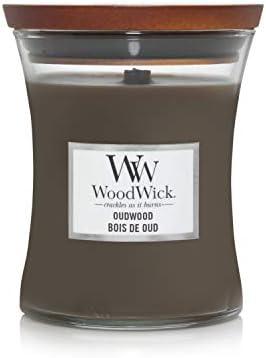 Woodwick Ellipse Trilogy Scented Candle with Crackling Wick, Warm Woods, Up to 50 Hours Burn Time Glass, Warm Woods