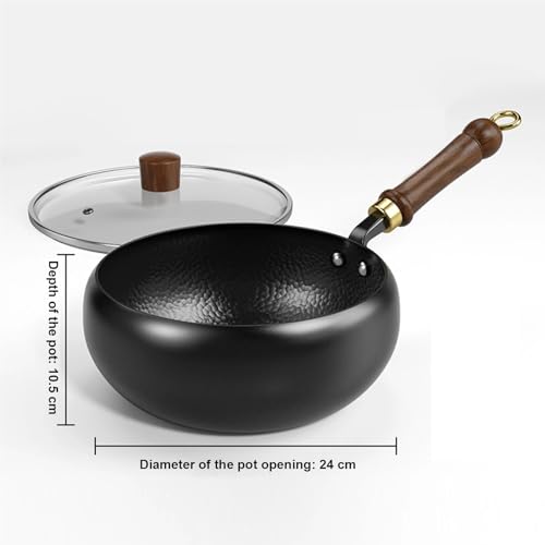Wok de hierro sin recubrimiento, grande, cuerpo sólido miniatura 5