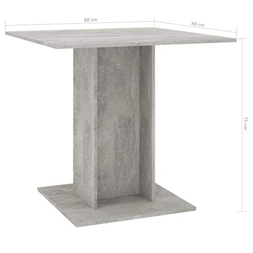 Dining Table,Writing Desk, Computer Desk, Balcony Table,Standing Table, Coffee Table,For Bedroom, Entryways, Living Rooms, Dining Rooms, Office, Concrete Gray 31.5"X31.5"X29.5" Chipboard #TOP5