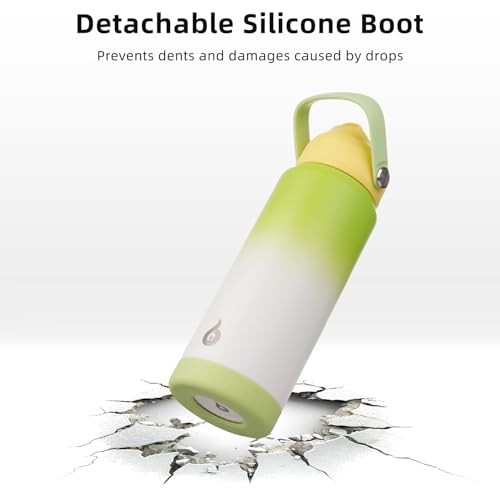 Image of BJPKPK Water Bottle with Straw Lid, 24oz Vacuum Insulated Water Bottles, Metal Stainless Steel Thermo for Sports, Travel, BPA Free Leak Proof Thermo, Cups, Flasks, Tumblers,Green