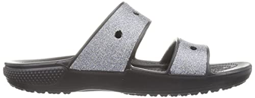 Sandálias Crocs Classic Glitter II Sandal adulto-unissex, Preto, 38