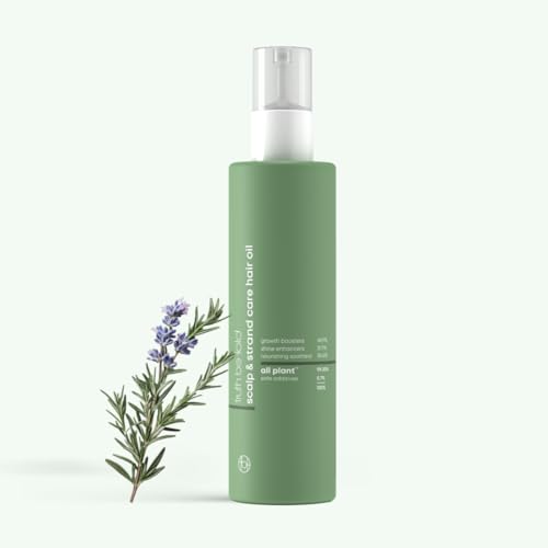 Image of Truth Be Told Herbal Hair Oil for Hair Fall Control & Growth | Bhringraj & Rosemary Scalp + Strand Care | Strengthens Roots, Reduces Breakage & Revives Dull Hair | Natural, Paraben-Free, Made in India