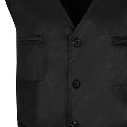 Mens Medieval V Neck Suit Vest Vintage Western Cowboy Waistcoat Single Breasted Casual Regular Fit Vests with Pockets 6