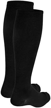 Truform mens Knee High Medical Support Hose, Black, Large US — view 7