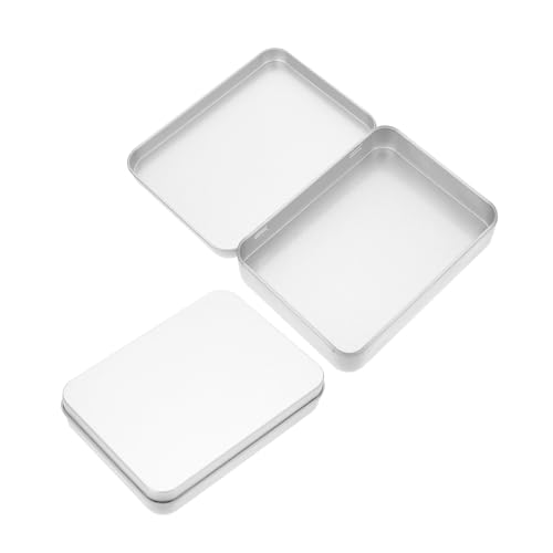 Didiseaon 2 pièces Boîte Rangement Petit Format avec Couvercle Étanche Boîte Cadeau Tôle pour Bijoux Café Bonbons et Objets