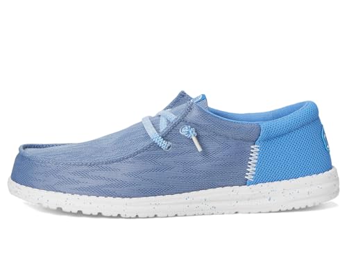 HEYDUDE Men's Wally Funk Zigzag Mesh Faded Denim/Marina Blue 13 Medium4