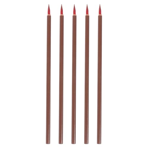 FELTECHELECTR 5 Pinceles de Caligrafía Chinos para Pintura y Escritura, Tamaño Pequeño, Punta Suave, Ideales para Caligrafía, Dibujo y Acuarela en Casa, Rotuladores de Pincel Prácticos