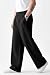 Heyfanee Anzughose Herren Baggy Bundfaltenhose Chino Hose für Männer Schwarz Business Lang Stoffhose 34W30L