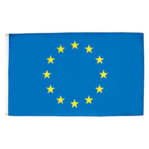 Image of AZ FLAG - Europe Flag - 2x3 Ft - 100D Polyester European Union Banner with Two Metal Grommets - Fade Resistant - Vivid Colors - 2' x 3' Feet - 90x60 Cm