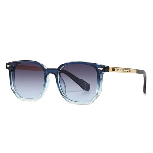 Lunettes de soleil rétro homme bleues parfaites pour vos terrasses d'été