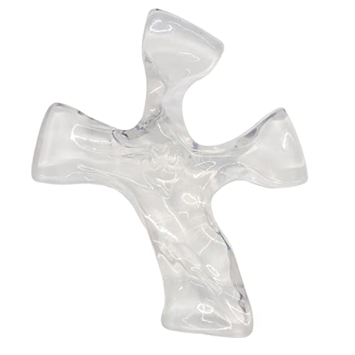 Living Water Clear Clinging Cross | The Original Clinging Cross | Contours to the Human Hand | Comforting Prayer Aid | Unique Christian Accessory | Bereavement Grief and Healing