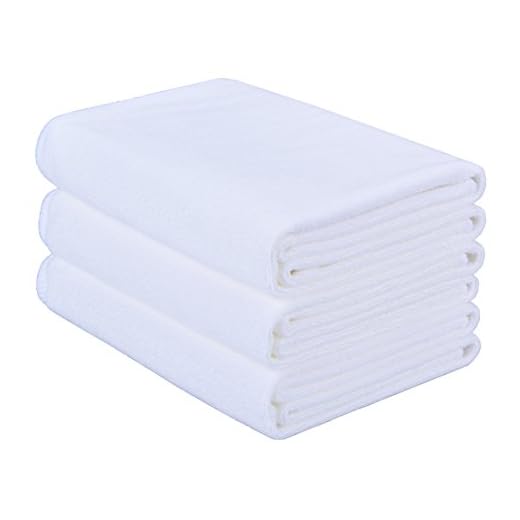 HOPESHINE Microfiber Soft Hotel Towel Fast Drying Sports Towel Travel Gym Towels 3-Pack 16inch X 32inch (White)