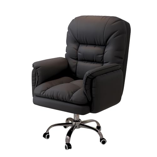 Silla de oficina ergonómica giratoria de 360 grados, reclinable, altura ajustable, acolchada, con respaldo inclinable, ideal para la oficina en casa y juegos