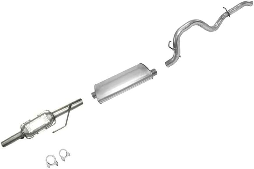 Muffler Catalytic Converter Exhaust Pipe System Replacement Part for Jeep Wrangler 1997-1999