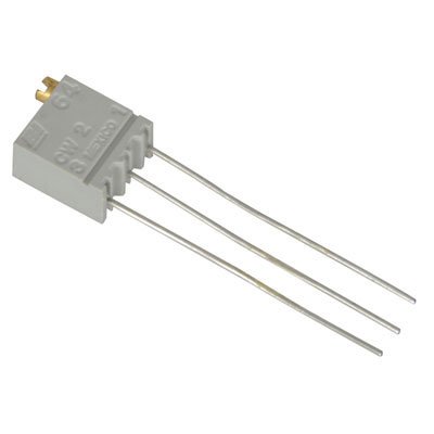 BI Technologies 64YFR100 Square Cermet Potentiometer, 1/4 Watt, 100 Ohm, 12 Turn, 1/4" Size (Pack of 10)