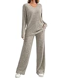 DURINM Décontracté Femme Ensembles Survetement de détente Yoga Sportswear Pantalon Loungewear Set Yoga Fitness Jogging Survêtement à Manches Longues Haut et Pantalon 2 Pièce