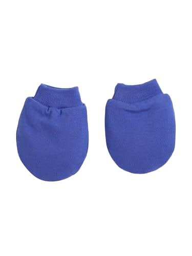 Image of Baby Eli Cotton Newborn Mittens (Picot Wrist) Set of 6 for Baby Boys & Girls 0-6 Months | Soft and Cozy Unisex Infant Gloves | Assorted Baby Hand Gloves | Adjustable Scratch Protection