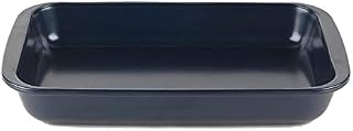 Russell Hobbs RH01144EU Thermo Glass Roaster, Microwave/Dishwasher/Freezer Safe Roasting Tin, For Leftovers And Batch Cooking, Deep Oven Dish Tray, Thermal Shock Glass, Large 2.2L Capacity, 34cm, Blue