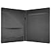 MOWPOG Professional Padfolio Portfolio Binder, Faux Leather Interview Resume Folder, Letter Size A4 Legal Writing Pad Holder, Document Organizer for Business School Office Conference (Black)